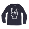 rock and roll throwing horns Long Sleeve Shirts