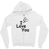 I LOVE YOU Zipper Hoodie
