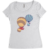 hot bear balloon Women's Triblend Scoop T-shirt
