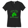 kiss me i't my birthday pi Women's V-Neck T-Shirt