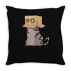 cat in the box! Throw Pillow