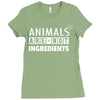 Animals Are Not Ingredients Ladies Fitted T-Shirt