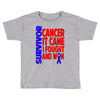 melanoma skin cancer survivor shirt blac Toddler T-shirt