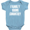 family, guns, country Baby Onesie