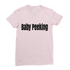 baby peeking Ladies Fitted T-Shirt