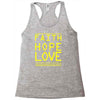 faith, hope and love Racerback Tank