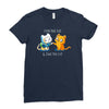 finn the cat &amp; jake the cat Ladies Fitted T-Shirt