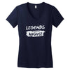 legends are born in august Women's V-Neck T-Shirt