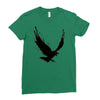 black raven with red eye Ladies Fitted T-Shirt
