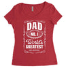 dad number one world's greatest Women's Triblend Scoop T-shirt