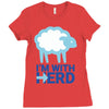 i m with herd Ladies Fitted T-Shirt