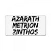 Azarath Metrion Zinthos License Plate