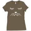 whiskers cat dog cute puppy animal baseball jersey Ladies Fitted T-Shirt