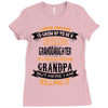 Super Cool Granddaughter Of A Freaking Awesome Grandpa Ladies Fitted T-Shirt