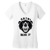 grin and bear it Women's V-Neck T-Shirt