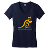 wallabies gold logo Women's V-Neck T-Shirt