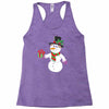 smiling snowman holding out christmas Racerback Tank