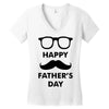 happy father&rsquo;s day 2 Women's V-Neck T-Shirt
