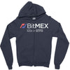 100x or gtfo bitmex edition white logo Zipper Hoodie