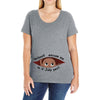 July Peeking Out Baby Boy Ladies Curvy T-Shirt