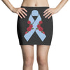 stomach cancer ribbon and rose Mini Skirts