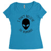 i don't believe in humans Women's Triblend Scoop T-shirt
