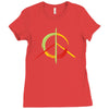 peace simbol Ladies Fitted T-Shirt