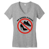 take off your shoes Women's V-Neck T-Shirt