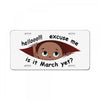 March Peeking Out Baby Boy License Plate