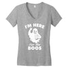 im here for the boos Women's V-Neck T-Shirt