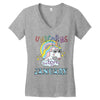 unicorns are born in january cute unicorn Women's V-Neck T-Shirt