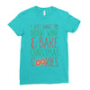 i just want to drink wine &amp; bake christmas cookies Ladies Fitted T-Shirt