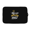 kings are born in 1957 Laptop sleeve