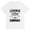 Legends Are Born In February V-Neck Tee