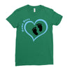Baby Boy with Heart Any Name Customized Ladies Fitted T-Shirt