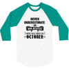 never underestimate an old man who was born in october 3/4 Sleeve Shirt