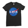 lies nasa logo Ladies Fitted T-Shirt