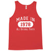 40th birthday gifts made 1978 all original parts Tank Top