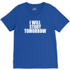 i will study tomorrow V-Neck Tee