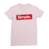 simple red Ladies Fitted T-Shirt