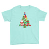 christmas tree made of bells stocking santa Youth Tee