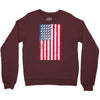 t-rex vintage american flag Crewneck Sweatshirt