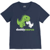 daddysaurus dinosaur dino V-Neck Tee