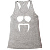 aviator sunglasses horseshoe fu manchu biker mustache Racerback Tank