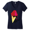 through being cool graphic Women's V-Neck T-Shirt