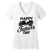 happy father's day 2 Women's V-Neck T-Shirt