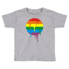 rainbow colored stripes dot running splashes Toddler T-shirt