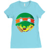 pizza turtle Ladies Fitted T-Shirt