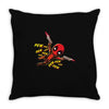 pew pew deadpool Throw Pillow