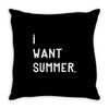 i want summer Throw Pillow